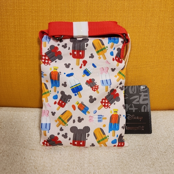 Loungefly Disney Mickey and Friends Popsicle Summer AOP Passport Bag NEW - Picture 4 of 9
